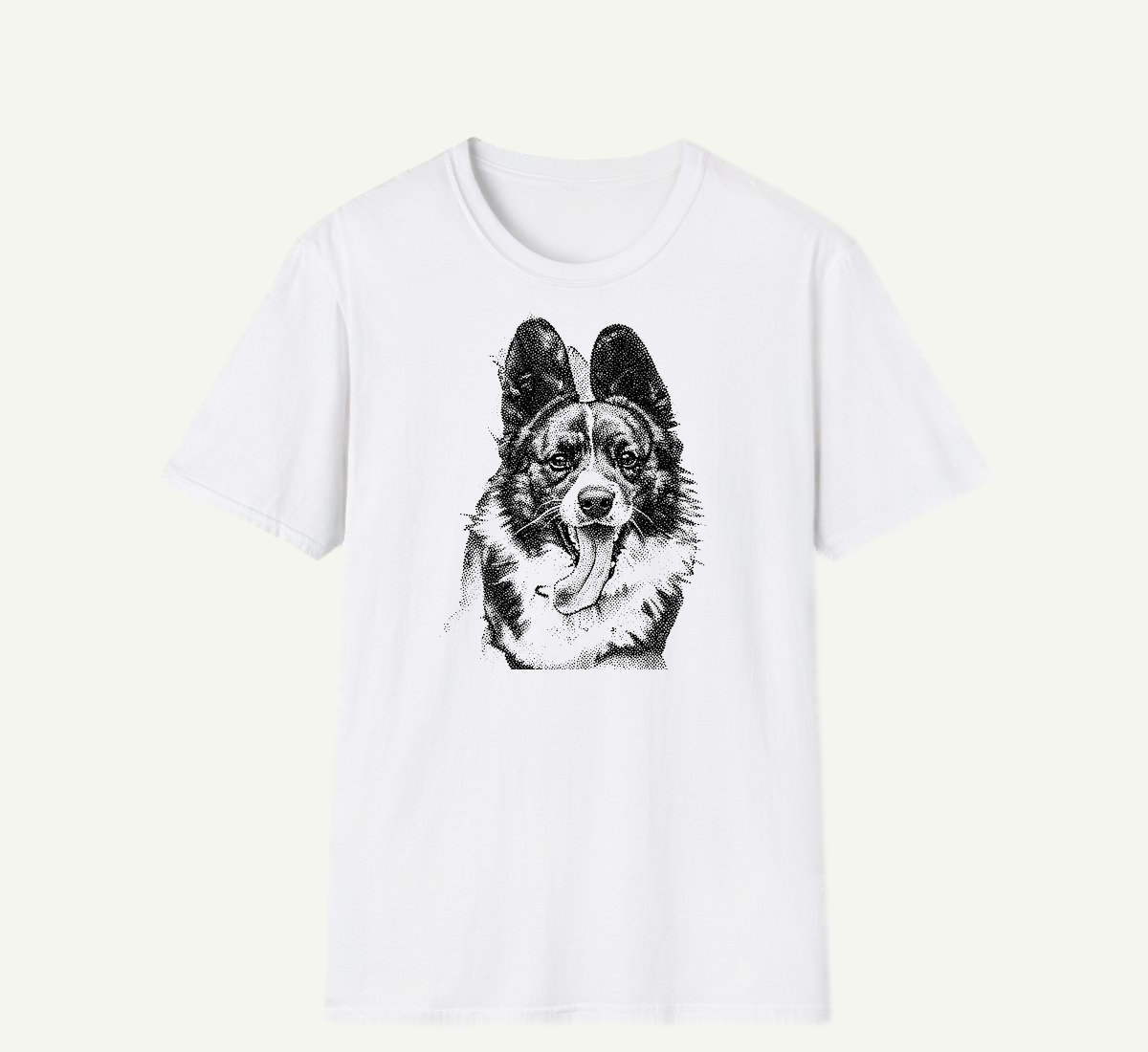 Jokker on a white tee